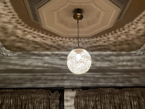 Handcrafted Moroccan Brass Pendant Light for Elegant Décor (PL 1077)